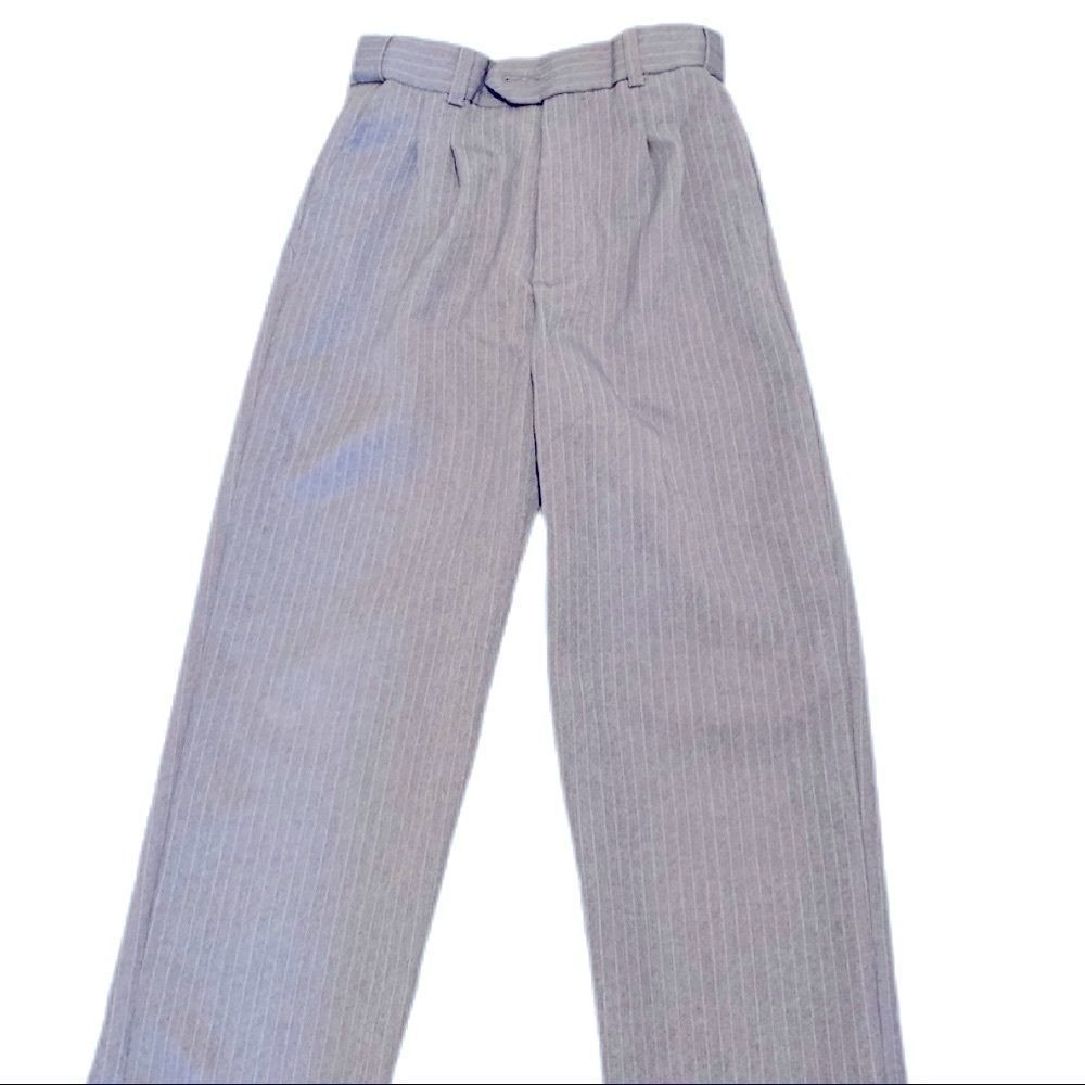 Grey white pinstripe dress pants size 7